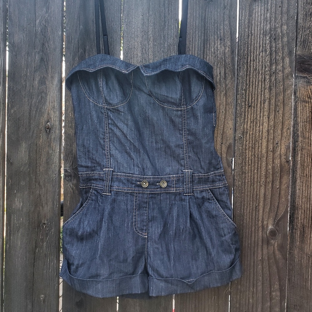 Denim Romper